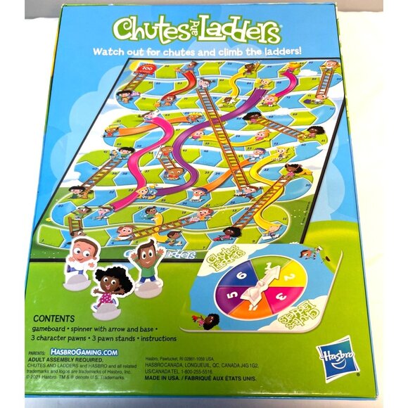 Chutes & Ladders Classic Board Game For Ages 3+ By Hasbro Gaming - Picture 2 of 3